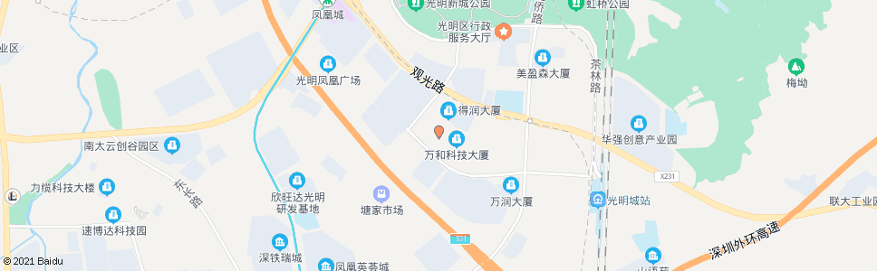 深圳汇业科技园_公交站地图_深圳公交_妙搜公交查询2024