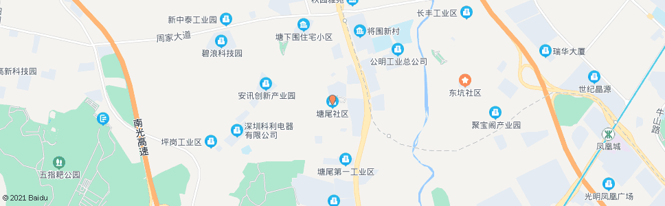 深圳山塘尾社区_公交站地图_深圳公交_妙搜公交查询2024