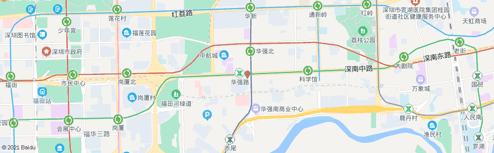 深圳华强路地铁接驳站_公交站地图_深圳公交_妙搜公交查询2024