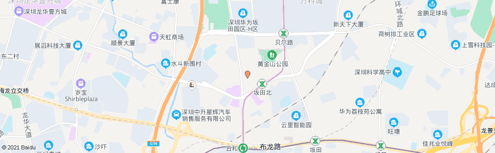 深圳坂田路口西_公交站地图_深圳公交_妙搜公交查询2024