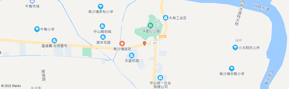 中山阜沙市场北_公交站地图_中山公交_妙搜公交查询2024