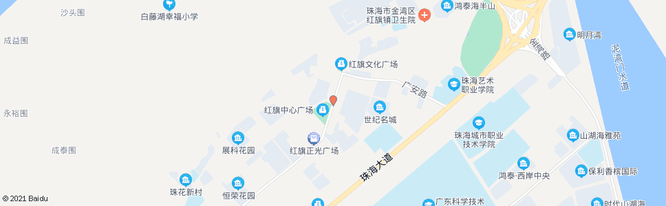 珠海红旗大道_公交站地图_珠海公交_妙搜公交查询2024