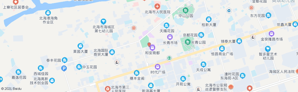 北海靖安路口_公交站地图_北海公交_妙搜公交查询2024