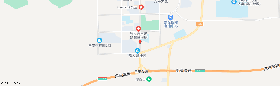 崇左友谊大道路尾_公交站地图_崇左公交_妙搜公交查询2024