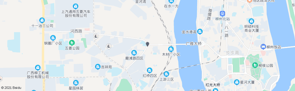 柳州磨滩路口_公交站地图_柳州公交_妙搜公交查询2024