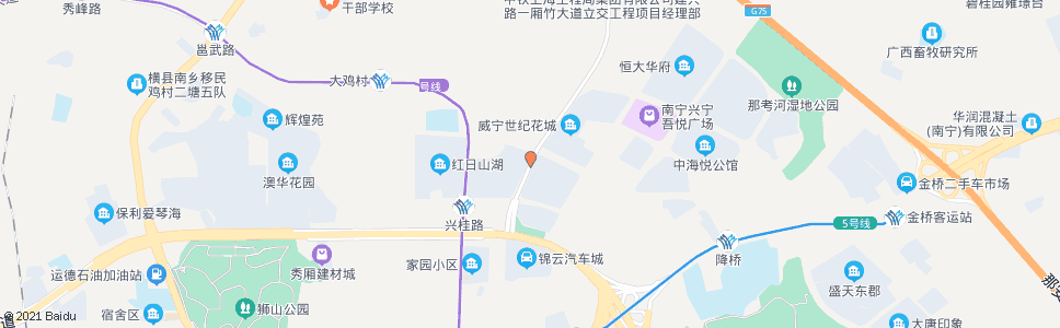 南宁降桥昆仑大道路口_公交站地图_南宁公交_妙搜公交查询2024