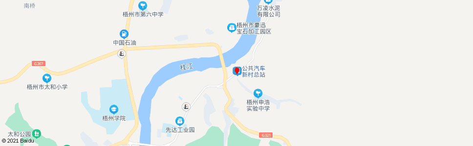 梧州新村_公交站地图_梧州公交_妙搜公交查询2024