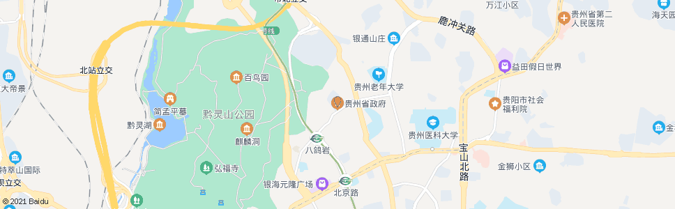 贵阳省政府后门_公交站地图_贵阳公交_妙搜公交查询2024