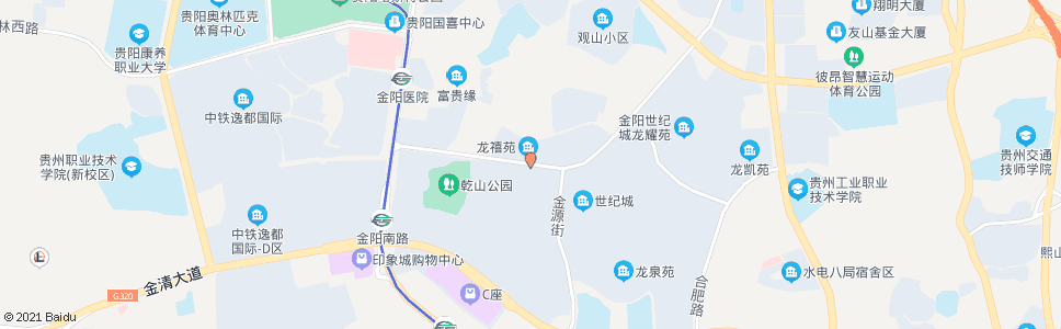 贵阳龙泉苑街_公交站地图_贵阳公交_妙搜公交查询2024