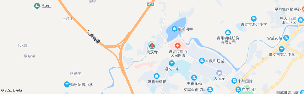 遵义桃溪寺_公交站地图_遵义公交_妙搜公交查询2024