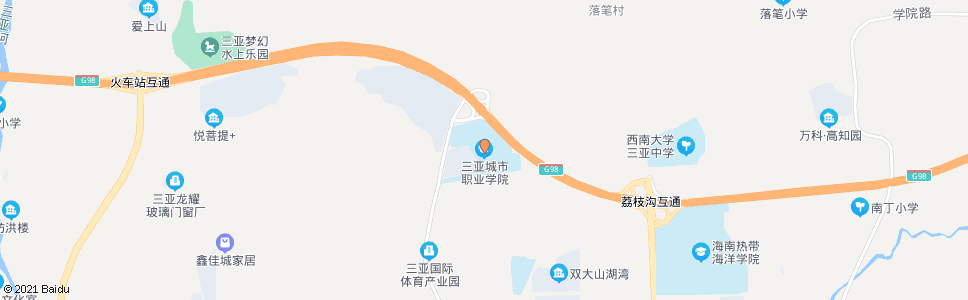 三亚三亚市城市职业学院_公交站地图_三亚公交_妙搜公交查询2024