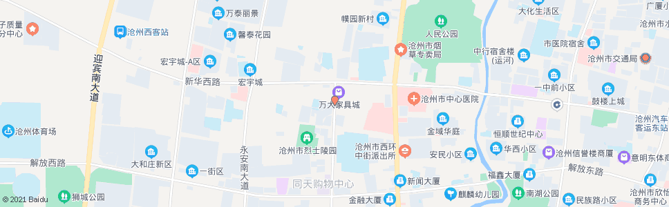 沧州朝阳门小区_公交站地图_沧州公交_妙搜公交查询2024