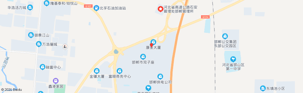 邯郸康业温泉酒店_公交站地图_邯郸公交_妙搜公交查询2024