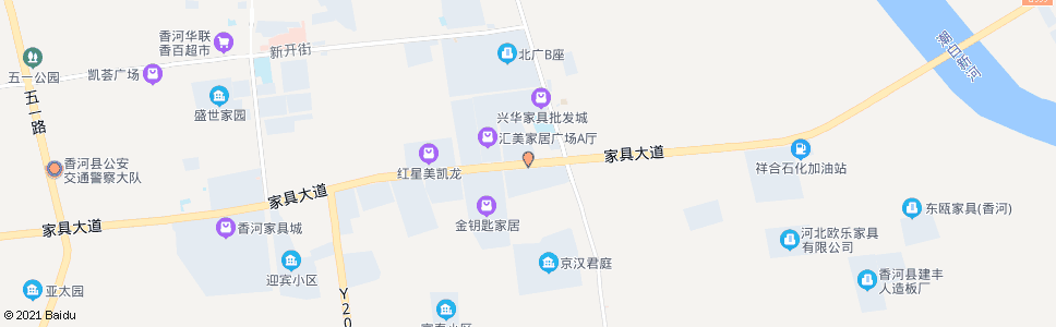 廊坊香河家具城东口_公交站地图_廊坊公交_妙搜公交查询2024