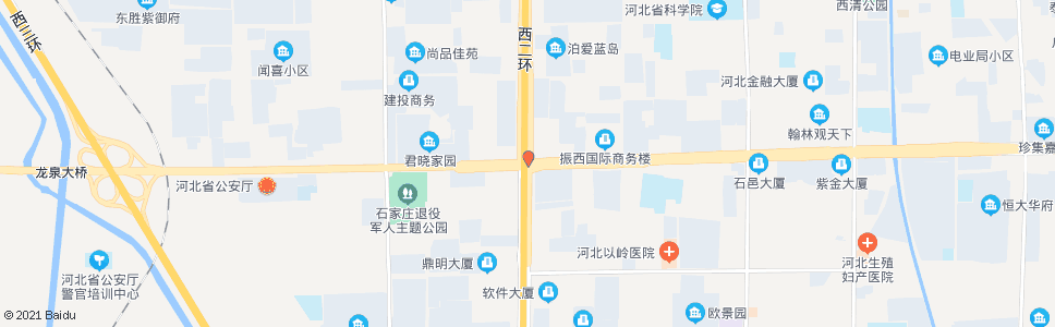 石家庄西二环槐安路口(西)_公交站地图_石家庄公交_妙搜公交查询2024