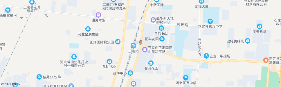 石家庄正定火车站(小商品市场)_公交站地图_石家庄公交_妙搜公交查询2024