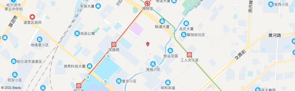 哈尔滨繁荣街_公交站地图_哈尔滨公交_妙搜公交查询2024