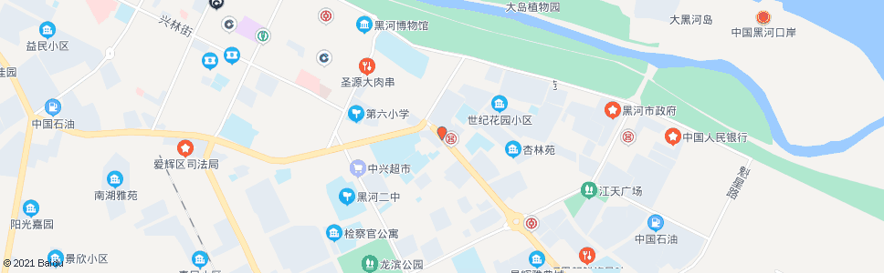 黑河易达宾馆_公交站地图_黑河公交_妙搜公交查询2024