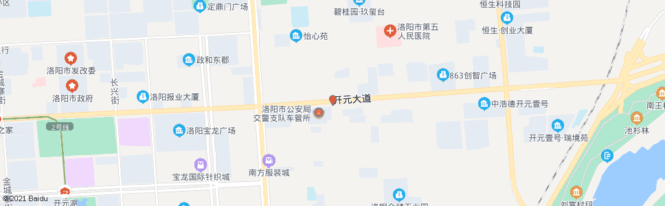 洛阳开元大道关圣街口西_公交站地图_洛阳公交_妙搜公交查询2024