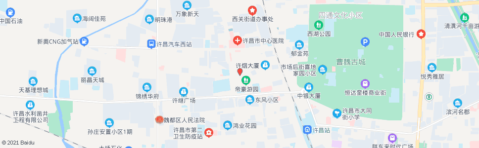 许昌烟厂南门帝豪广场_公交站地图_许昌公交_妙搜公交查询2024