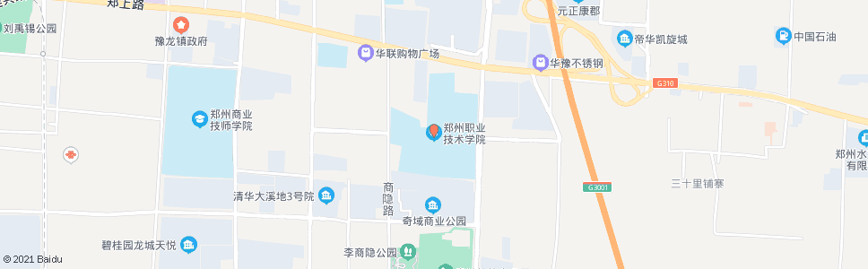 郑州中原西路(郑州职业技术学院)_公交站地图_郑州公交_妙搜公交查询2024