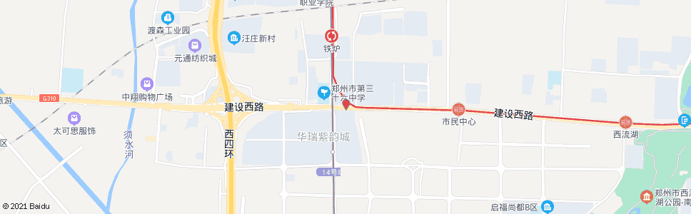 郑州建设西路长椿路(孙庄)_公交站地图_郑州公交_妙搜公交查询2024