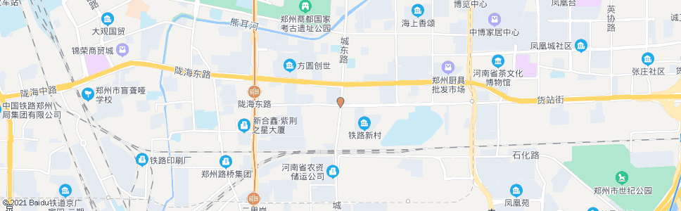 郑州城东路货站街_公交站地图_郑州公交_妙搜公交查询2024