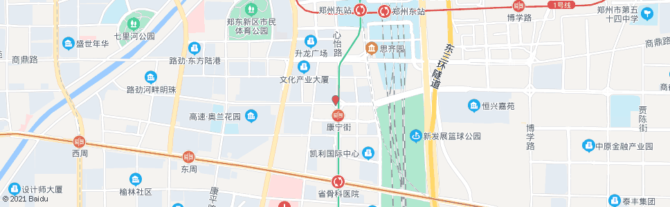 郑州康宁街心怡路_公交站地图_郑州公交_妙搜公交查询2024