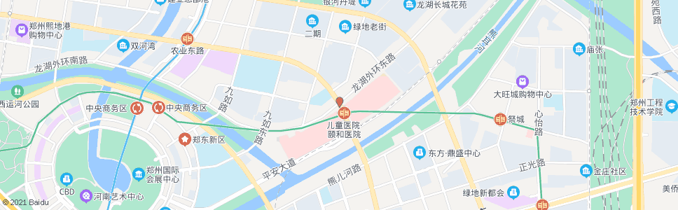 郑州农业东路龙湖外环东路(郑州颐和医院)_公交站地图_郑州公交_妙搜公交查询2024