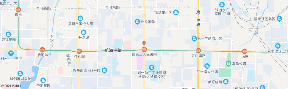 郑州大学路航海路站_公交站地图_郑州公交_妙搜公交查询2024