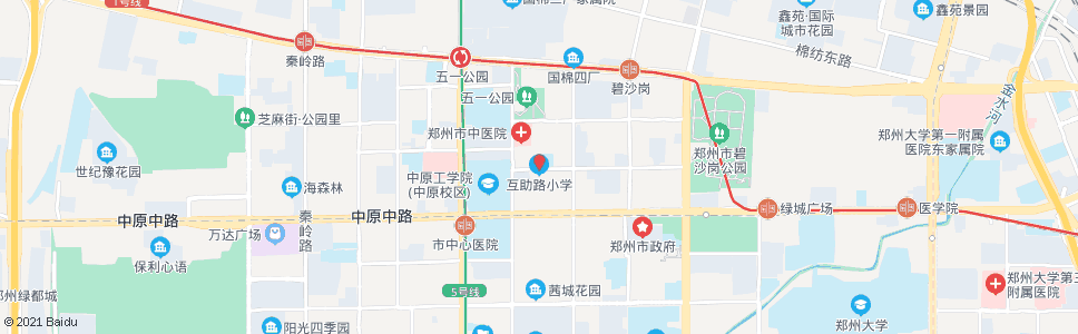 郑州互助路小学_公交站地图_郑州公交_妙搜公交查询2024