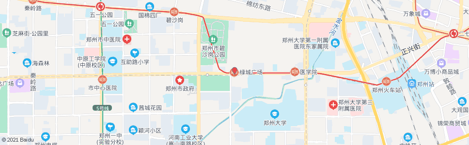 郑州绿城广场_公交站地图_郑州公交_妙搜公交查询2024