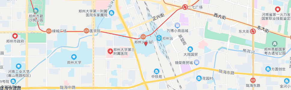 郑州火车站西广场_公交站地图_郑州公交_妙搜公交查询2024