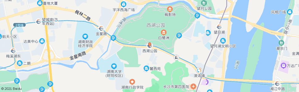 长沙西湖公园站_公交站地图_长沙公交_妙搜公交查询2024