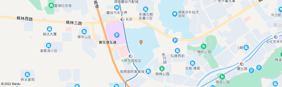 长沙梅溪湖(一师范东)_公交站地图_长沙公交_妙搜公交查询2024