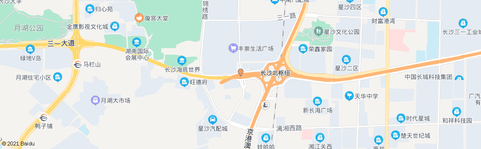 长沙京港澳高速路口_公交站地图_长沙公交_妙搜公交查询2024