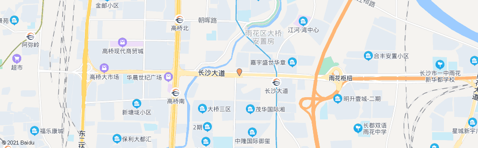 长沙大桥东_公交站地图_长沙公交_妙搜公交查询2024