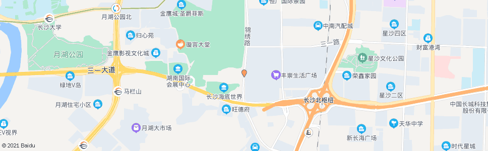 长沙中南汽车世界(锦绣路口)_公交站地图_长沙公交_妙搜公交查询2024