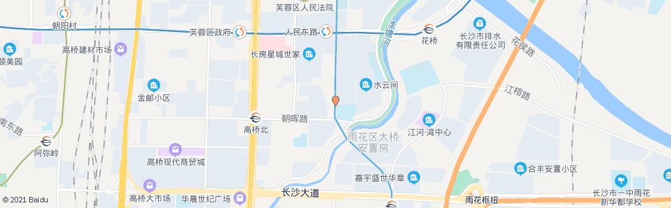 长沙古曲路朝晖路口_公交站地图_长沙公交_妙搜公交查询2024