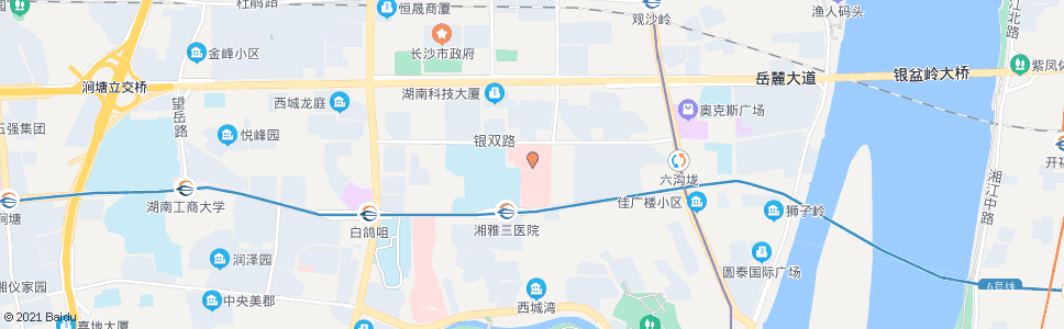 长沙湘雅三医院(岳华路)_公交站地图_长沙公交_妙搜公交查询2024