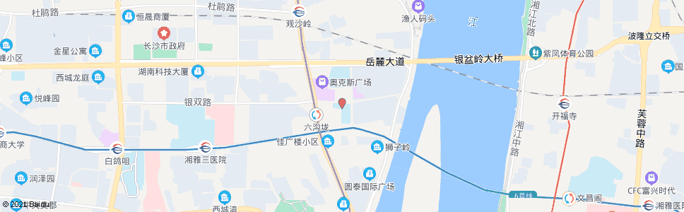 长沙岳麓区滨江小学_公交站地图_长沙公交_妙搜公交查询2024