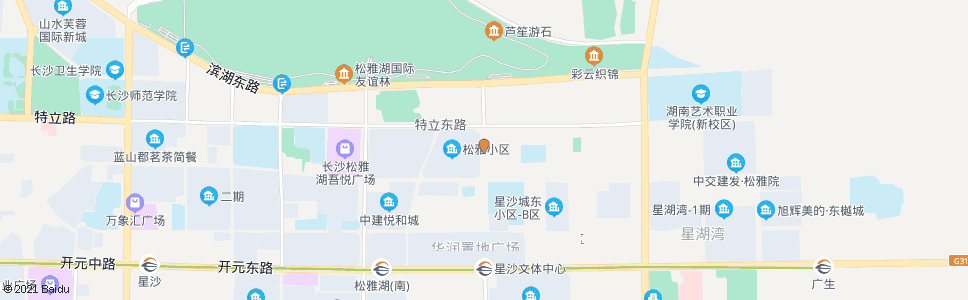 长沙星沙(松雅小区)_公交站地图_长沙公交_妙搜公交查询2024