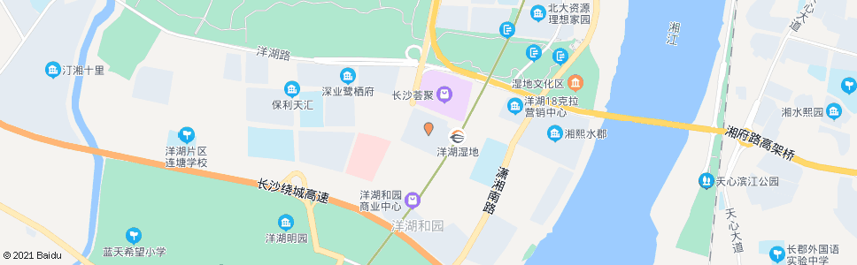 长沙洋湖景园_公交站地图_长沙公交_妙搜公交查询2024