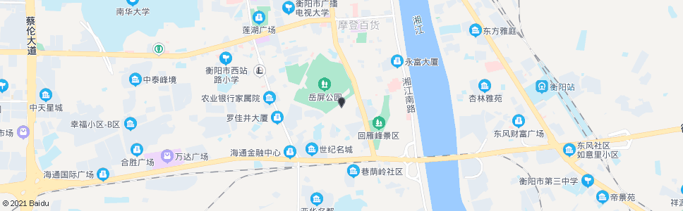 衡阳岳屏公园南门_公交站地图_衡阳公交_妙搜公交查询2024