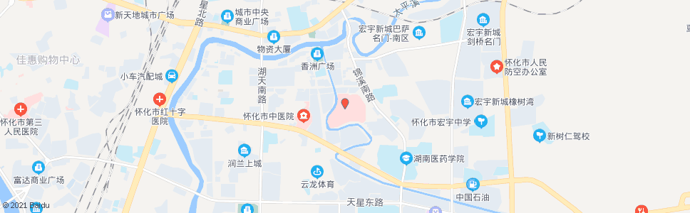 怀化市一医院后门_公交站地图_怀化公交_妙搜公交查询2024