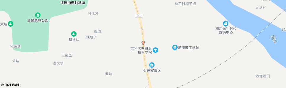 湘潭湘江学院(船形山社区)_公交站地图_湘潭公交_妙搜公交查询2024