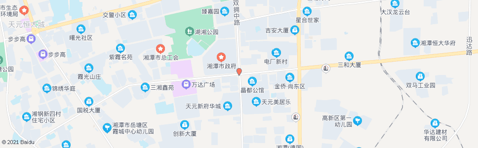 湘潭双拥(丝绸)路口_公交站地图_湘潭公交_妙搜公交查询2025