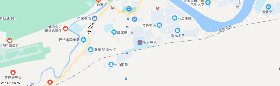 张家界铁路医院_公交站地图_张家界公交_妙搜公交查询2024