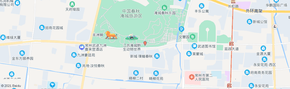 常州延政大道凤林路(淹城野生动物园南门)_公交站地图_常州公交_妙搜公交查询2024