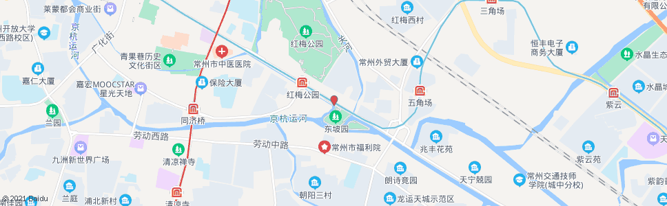常州东坡公园(儿童医院)_公交站地图_常州公交_妙搜公交查询2024